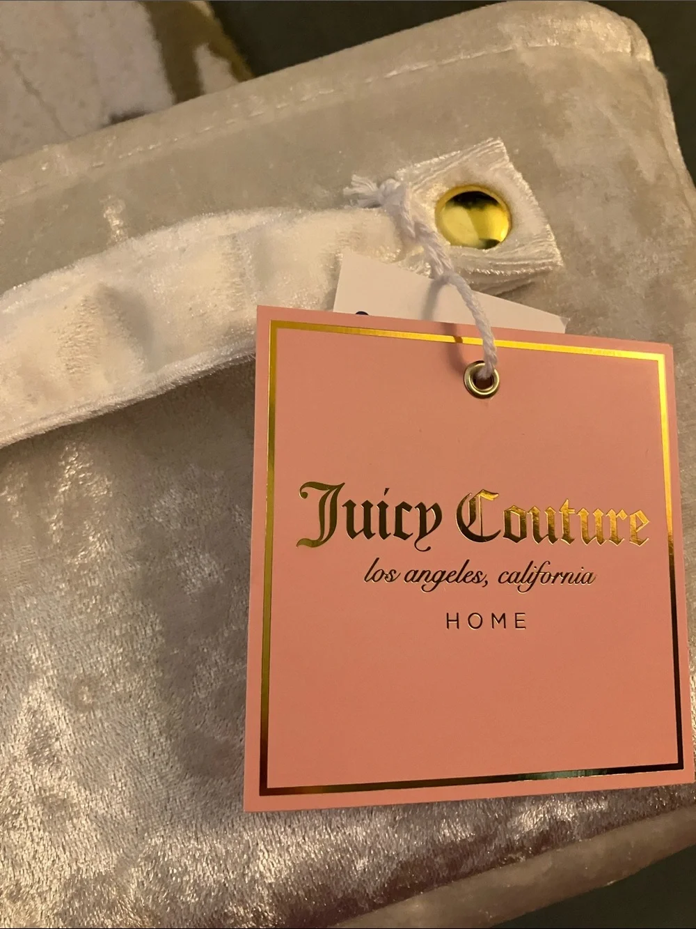 🩷Juicy Couture crushed velvet logo storage bin with handles NWT
